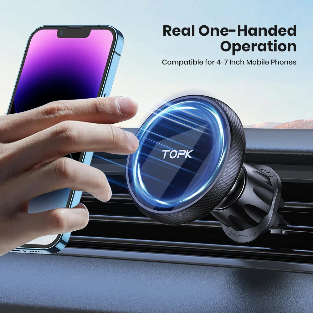 TOPK for Magsafe Car Phone Holder Powerful Magnetism