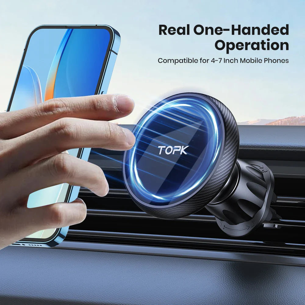 TOPK for Magsafe Car Phone Holder Powerful Magnetism