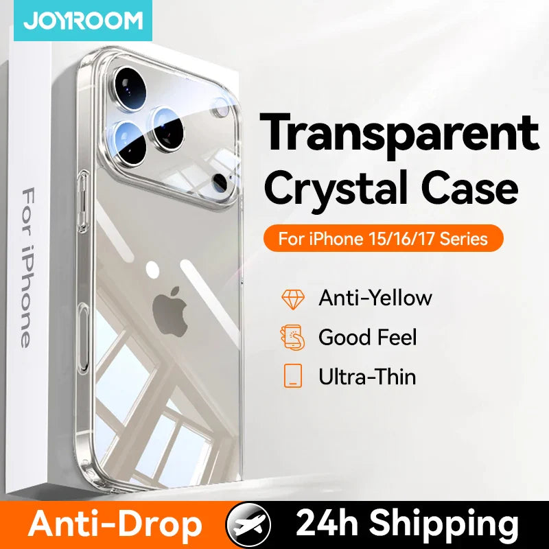 Joyroom Clear Case for iPhone 17 Pro Max – Anti-Yellow, Shockproof