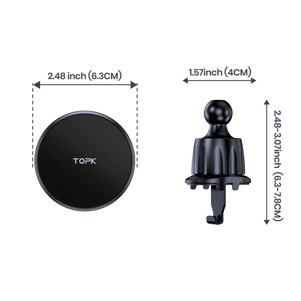 TOPK for Magsafe Car Phone Holder Powerful Magnetism